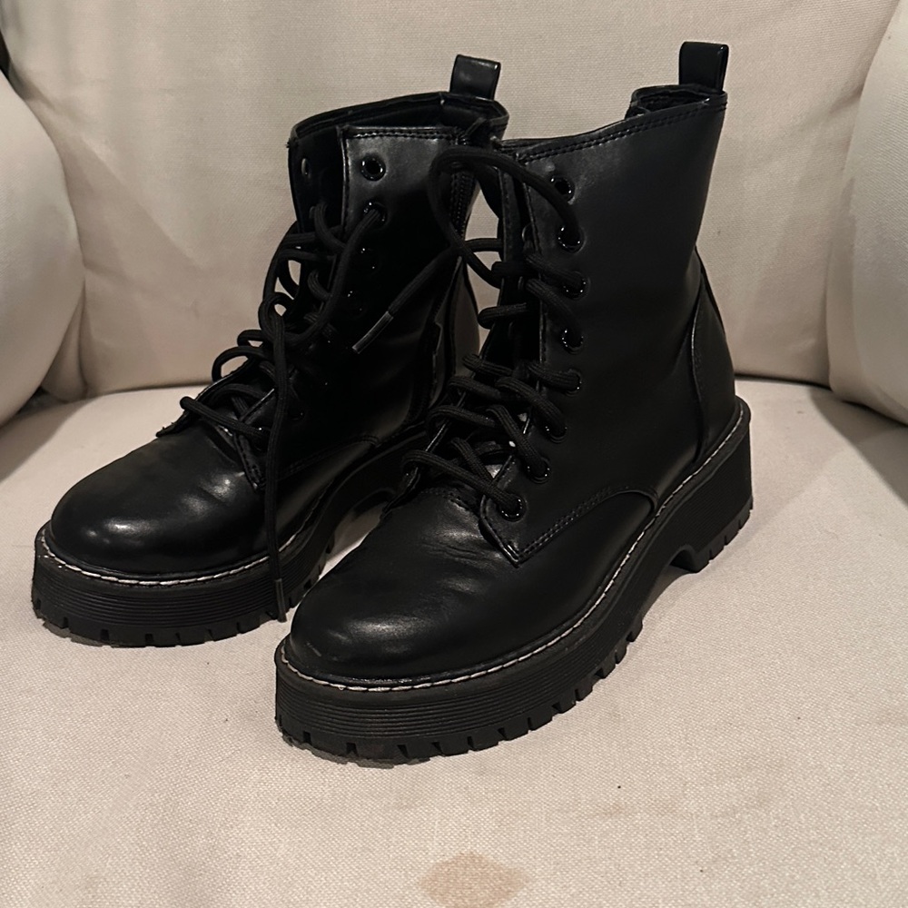 No Boundaries Black Combat Boots